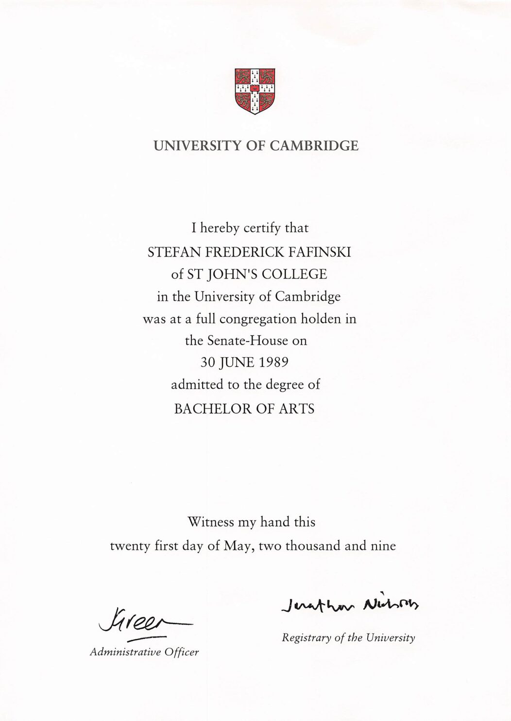 Cambridge BA