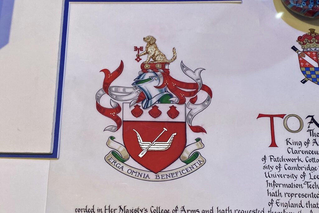 Grant of Arms of Stefan Fafinski being framed