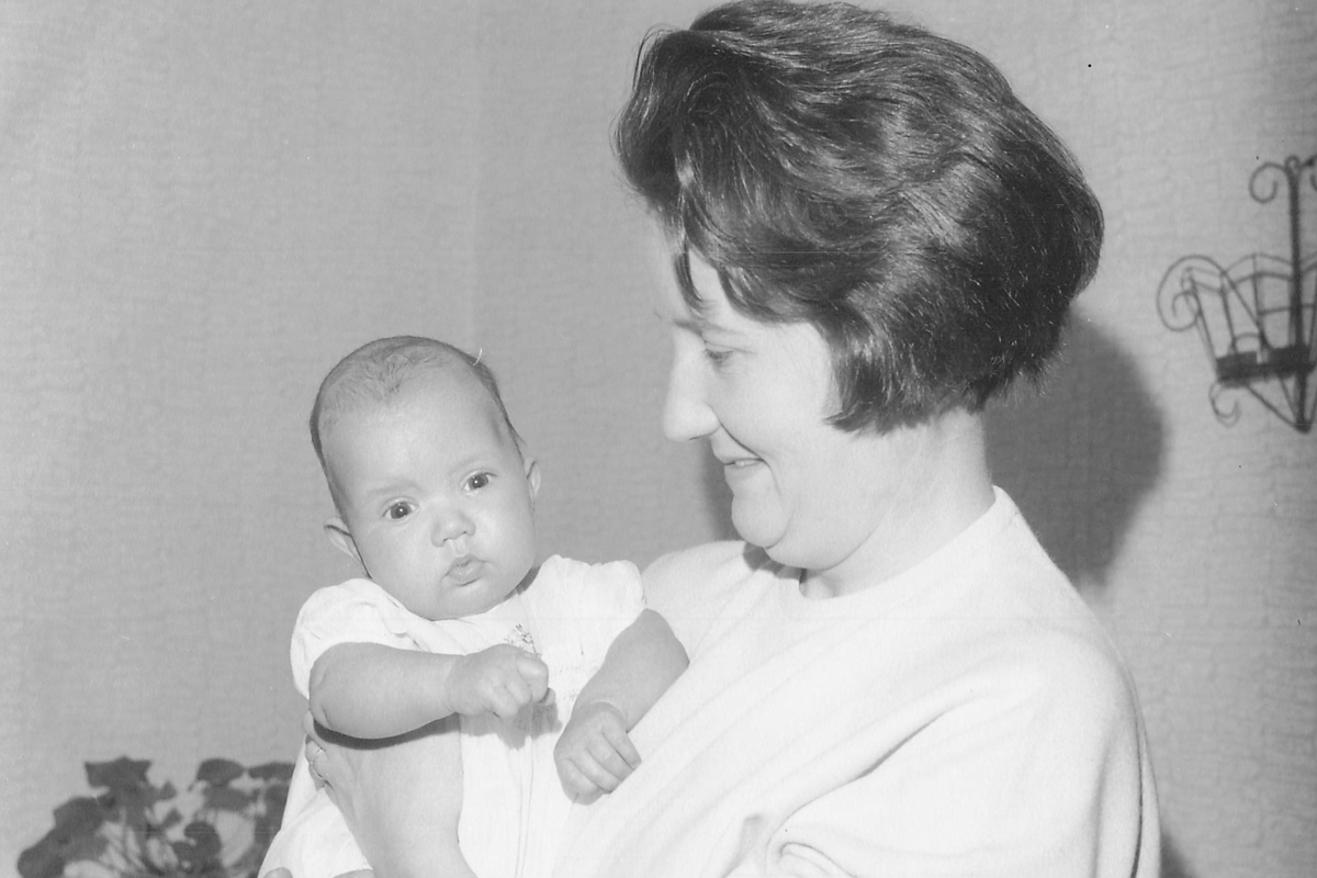 Stefan Fafinski as a baby with his mother