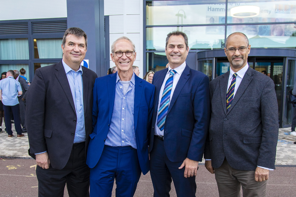 Stefan Fafinski, Peter Lane, Gary Kynaston, Tom Ilube at Hammersmith Academy